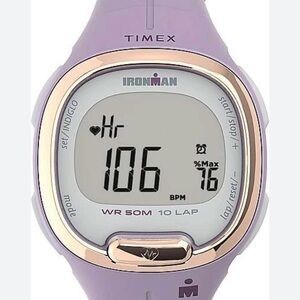 Timex Ironman Lavender and Rose Gold Digital Heart Rate Watch